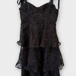 Lulus Glamorous Sweetie Black Burnout Tie Photo 0