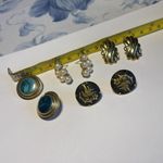 Lot Of 4 Pretty Gold Tone Women’s Costume Earrings Pierced Photo 11