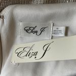 Eliza J Gold Metallic Sheath Cocktail Dress Size 10 Sleeveless V-Neck Sheath Photo 7