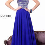 Sherri Hill  1539 Chiffon Purple Strapless Rhinestone Beaded Prom Dress Size S Photo 0