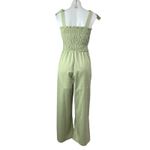 Fashion Union Green Sleeveless Tie Strap Smocked Wide Leg Romper Jumpsuit Size 6 Photo 1