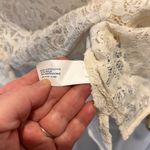 Gap ‎ Ivory Lace Short Sleeve Blouse Women's Large Romantic Cottage Bridal NWT Photo 7