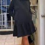 Serra Black oversized sweat shirt dress w pockets ladies XL Photo 2