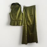 Mon Cheri Mother of Bride 3 Piece Dress 12 Cameron Blake Gown   Top Skirt Wrap Photo 4