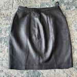 Vintage Leather Skirt Waist 26 High Rise Pencil Y2K Black 2000 I.N.C Cyber Retro Size 6 Photo 11