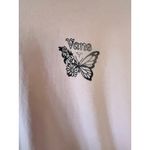 Vans  Unisex Long Sleeve Graphic Tee Pink Butterfly Skull Roses Size Large Photo 1