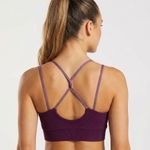 Gymshark Ribbed Strappy Sports Bra Womens S Purple Padded Athleisure Stretch Photo 1