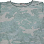 Free People Top Size Small Women's Camo Tee Loose Camouflage T-Shirt Lightweight Photo 2