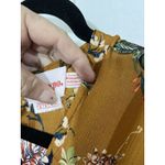 Showpo Vacay Ready BOHO Maxi Dress Plunge Thigh Split In Mustard Floral SZ 4 Photo 6