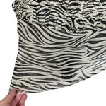 LIONESS NWT Women’s District Sheer Asymmetrical Top in Zebra Print Size XL Photo 11