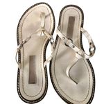 Michael Kors Negev Leather Sandal Women's Shoes Ecru color Beige Size 7.5 Photo 0