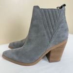 Marc Fisher  Women's Gadri Western Pointed Toe Suede Ankle Boots Gray Size 10M Photo 0