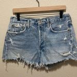 AGOLDE Parker Cut Off Denim Short Light Wash Blue Size 29 Photo 3