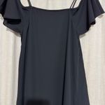 ASOS Black Flutter Sleeve Square Neck Midi Off The Shoulder Dress Women Size 0 Photo 6