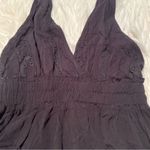 Ocean Drive Ocean Driver Halter Top Black Smocked Back Eyelet Lace S Photo 4