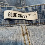 Blue Savvy  High Rise Mom Jeans Light Wash Distressed Size 11/30 Juniors Photo 1