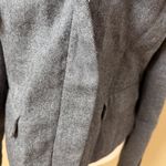 Kenneth Cole  Fur Collared Charcoal Zip Blazer Size Medium Photo 4