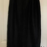 Kasper Vintage  & Company ASL women’s solid black pure silk soft‎ maxi skirt 12 Photo 0