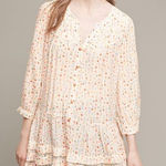 Maeve Anthropologie  Paccia Ruffle Tiered Tunic‎ Blouse medium women’s Photo 0