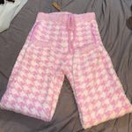 SKIMS COZY KNIT JOGGER LIMITED EDITION 'PETAL HOUNDSTOOTH' SIZE: S/M Photo 1