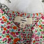 Entro  Anthropologie Floral Puff Sleeve Smocked Back Blouse Cottagecore Small Photo 4
