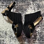 Jimmy Choo Black Patent Espadrille Wedge Sandals Size EU 37 WUS 6.5 Photo 1