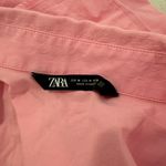 ZARA  Pink Poplin Button Down Photo 3