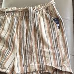 Lucky Brand NWT Striped Paperbag Waist Tie Front Shorts Size XL Photo 1