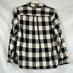 Talbots Petites Black White Buffalo Plaid Button Up MP Photo 2