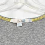 Boden Size 10 Dress Gray Shift Cap Sleeve Yellow Embroidered Neck Knee 1029‎ Photo 7
