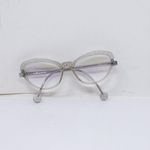L.A. Eyeworks Kleio 119 Clear Rim Cat Eye Textured Frame Reading Glasses Photo 0