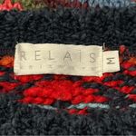 Relais Knitware Vintage Women’s Size M Blue Pink Red Fairisle Crewneck Sweater Size M Photo 3