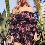 Jaase  Tammy Floral Off-Shoulder Bel-Air Mini Dress NWT Photo 0