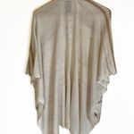 Vince Camuto | NWT Metallic Stripe Mixed Knit Lightweight Ruana Photo 7