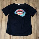 rainbow lips tee Black Photo 0