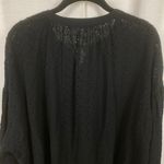 Free People Black Eyelet Cotton Madison Button Down Blouse Sz.L Photo 12