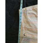 Liz Claiborne First Issue  Striped Cotton Crop Pants‎ Capri Size 12 Zip Pockets Photo 5