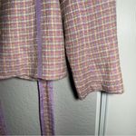 VINTAGE Terry Lewis • Tweed Blazer Jacket • Purple Yellow Green • Lined • Small Photo 8