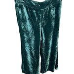 Madewell  Green Velvet Huston Pants Size Large Comfortable Wide Leg Lagenlook Photo 1