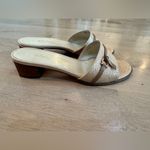 Salvatore Ferragamo  Luisa 3cm sand pebble calf sandal luxury leather heels sz 6 Photo 2