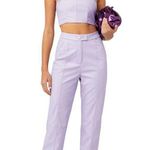 4th&Reckless Tropez Leather Trouser in Lilac Small Womens Vegan Faux Leather Purple Photo 0