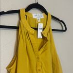 Cloth & Stone  For Anthropologie Yellow Henley Halter Top Size Small NWT Photo 3