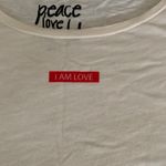 Peace Love World Cream crop top Photo 1