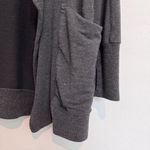 Athleta Studio Wrap Shawl Cozy Cardigan Sweater in Dark Gray Lounge Size Small Photo 7