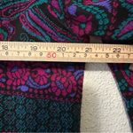 Cricket Lane Women's Floral Patterned Crewneck Light Sweater Black/Pink Paisley Black Size L Photo 2