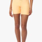 We Wore What  Lace Up Biker Shorts Revolve Athleisure High Waist Orange XL NWT Photo 2