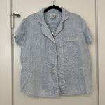 Belle il Fiore Button Down and Shorts Pajama Set M Blue Size M Photo 1