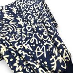 Liz Claiborne Vintage 80s 90s Padded Shoulder Navy White Midi Dress - 10 Photo 4