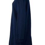 And Now This Medium Sweatshirt Shift Dress Long Sleeve Stretch Navy Blue New Photo 3
