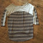 Miss Me brown chevron jeweled western lightweight top Photo 3